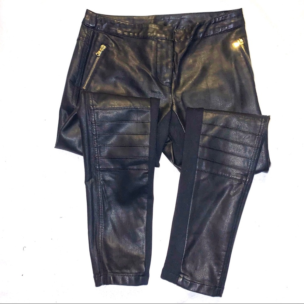 Faux Leather Black Pants